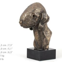 Bedlington Terrier, Dog Marble Statue, Limited Edition, Artdog. Made Of Cold Cast Bronze. Perfect Gift. Limited Edition - thumbnail 4