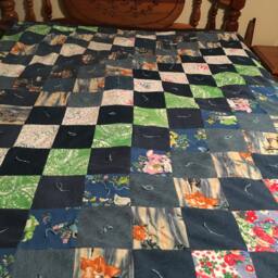 Colorful Large Throw/Small Twin Quilt - thumbnail 2