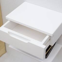 White Floating Nightstand - Wall Mounted With Drawer, Wood Bedside Shelf & For Bedroom - Unique Gift - thumbnail 3