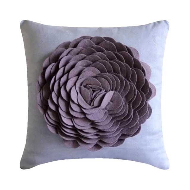 "Designer Rose Purple European Pillowcase 24""x24""/26""x26" - image 1