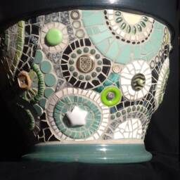 Mosaic Plant Pot - thumbnail 4