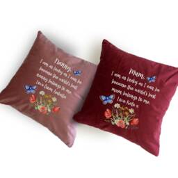 Personalised Velvet Cushion Gift For Nanny/Grandma Mother's Day 6 Colours Christmas Gift Her Throw Pillow - thumbnail 2