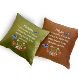 Personalised Velvet Cushion Gift For Nanny/Grandma Mother's Day 6 Colours Christmas Gift Her Throw Pillow - thumbnail 4