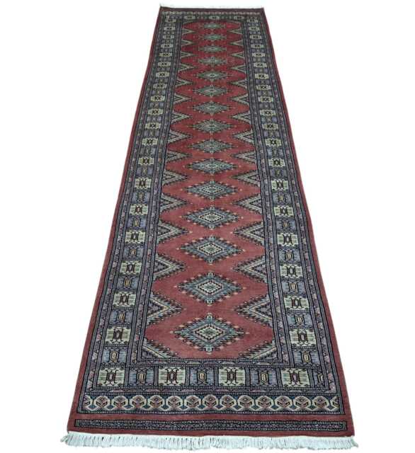 2.6x10 Pink Color Bokhara Rug - Runner Hallway Luxury Bukhara Fine Quality Woolen Afghan - image 1