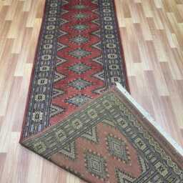 2.6x10 Pink Color Bokhara Rug - Runner Hallway Luxury Bukhara Fine Quality Woolen Afghan - thumbnail 4