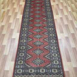 2.6x10 Pink Color Bokhara Rug - Runner Hallway Luxury Bukhara Fine Quality Woolen Afghan - thumbnail 2