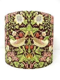 William Morris Lamp Shade, Strawberry Thief Green Brown, For Standard Lamps Or Ceiling Lights