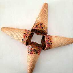 Handmade Ceramic Ice Cream Cone Pendant Lamp Fixture Sprinkles Glazed Art Fixture - Custom Duty Tax Free For Usa - thumbnail 3