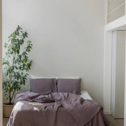 Lilac Linen Bedding Set. Dusty Lavender Duvet Linen Set Queen - thumbnail 2