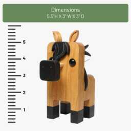 Wooden Horse Figure Eyeglass Stand - Custom Sculpture - thumbnail 3