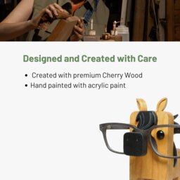 Wooden Horse Figure Eyeglass Stand - Custom Sculpture - thumbnail 2