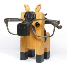 Wooden Horse Figure Eyeglass Stand - Custom Sculpture - thumbnail 1