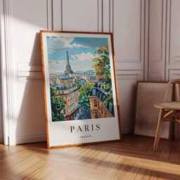 Eiffel Tower Paris Print France Travel Wall Art - thumbnail 3