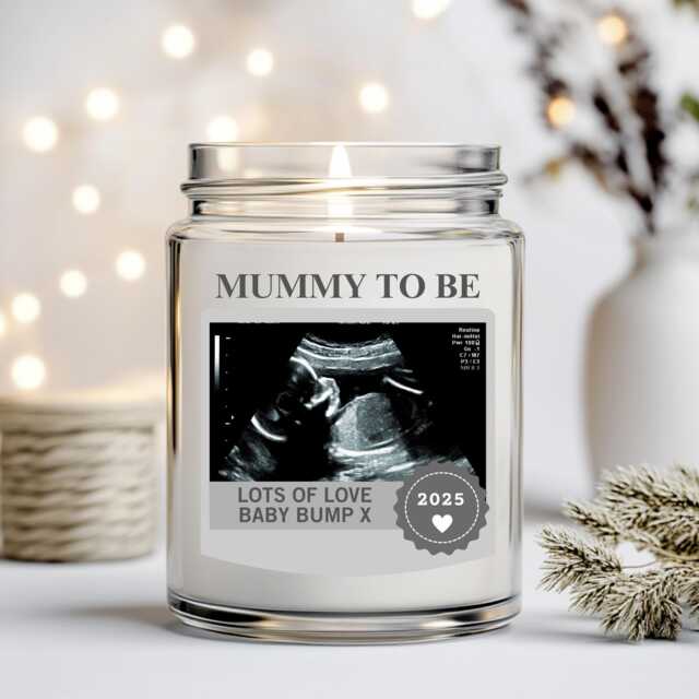 Mummy To Be Candle Label L Printable Sticker Merry Christmas Labels Large Gift