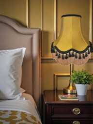 Traditional Antique Gold Lampshade Handmade For Table & Floor Standard Lamps Shades, Wall Light Fixtures, Ceiling Pendant Fittings - thumbnail 1