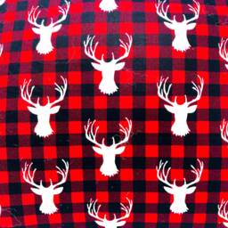 Red Plaid Deer Throw Pillow - Rustic Farmhouse Decor - thumbnail 4