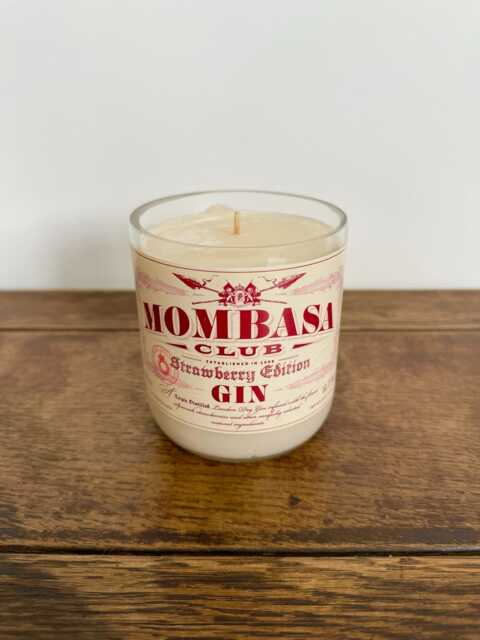 Mombasa Club Gin Bottle Candle - Lemongrass & Ginger Scented Soy Wax Fresh Spring Scent - image 1