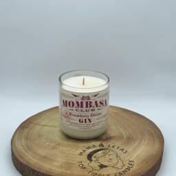 Mombasa Club Gin Bottle Candle - Lemongrass & Ginger Scented Soy Wax Fresh Spring Scent - thumbnail 2