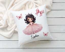 Princess Cushion - Personalised Birthday Gift For Her Little Girl Stocking Filler - thumbnail 1