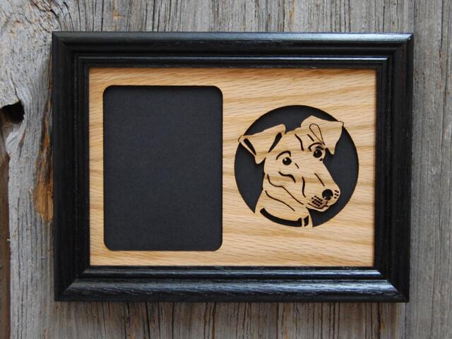 Jack Russel Terrier Picture Frames - 5x7 Frame Holds 3x4 Photo Dog Lover Gift Frame, Loss Memorial - image 1