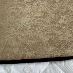 Luxury Gold Bed Runner With Black Velvet Piping Diana Collection King - Super - thumbnail 2