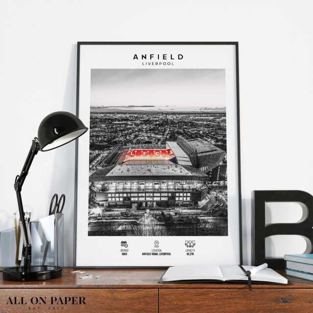 Anfield Football Wall Art Print Unique Poster Perfect Birthday Gift - image 1