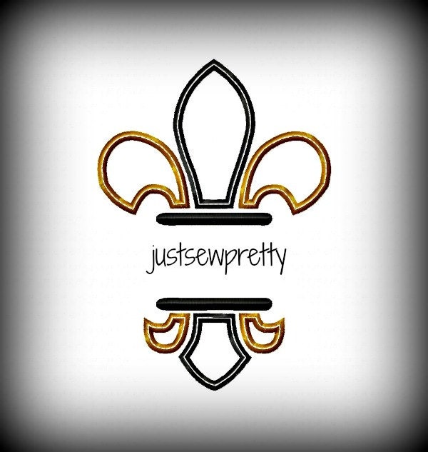 Monogram Fleur De Lis Fdl Embroidery Applique Design - image 1