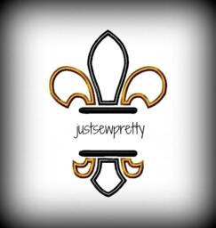 Monogram Fleur De Lis Fdl Embroidery Applique Design - thumbnail 1