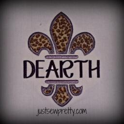 Monogram Fleur De Lis Fdl Embroidery Applique Design - thumbnail 2
