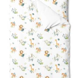 Watercolour Leaf Animal Safari Bedding, Duvet Covers, Fitted Sheets, Decor, Kids Bedding - thumbnail 3