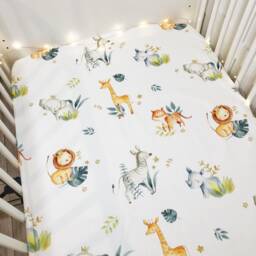 Watercolour Leaf Animal Safari Bedding, Duvet Covers, Fitted Sheets, Decor, Kids Bedding