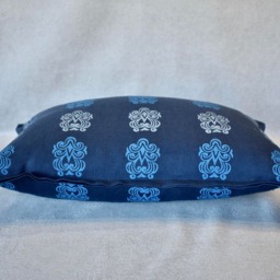 Block Printed Lumbar Pillow - Midavesta - thumbnail 2