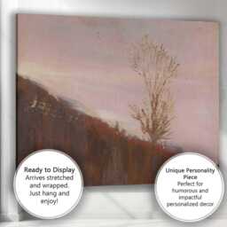 Minimalist Lone Tree On Hillside Contemporary Landscape Canvas Wall Art Print Decor Picture Ready To Hang - thumbnail 3