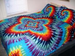 Custom Tie-Dyed Sheet Set, All Sizes Available, Cotton Sateen, Hand-Dyed
