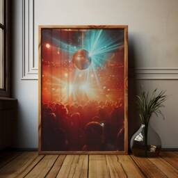 1970S Disco Ball Poster Y2K Nightclub Wall Art - thumbnail 3