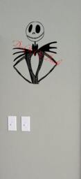 Hand Drawn Jack Skellington Inspired Vinyl Wall Decor....e00165 - thumbnail 1