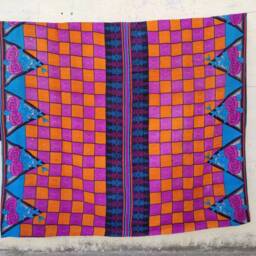 Handmade Bohemian Kantha Quilt Vintage Cotton Throw, Queen Size - thumbnail 2