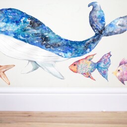 Rainbow Goldfish, Fish Wall Decal, Under The Sea Nursery, Nautical Nursery, Aquarium Decal.nautical Decal, Mermaid Decor, Sea Art, Fish - thumbnail 3