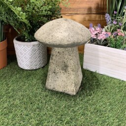 stone Garden Traditional Toadstool Mushroom 2 Piece Concrete Ornament - thumbnail 4