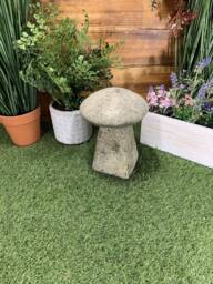 stone Garden Traditional Toadstool Mushroom 2 Piece Concrete Ornament