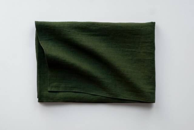Pure Linen Beach Towel, Soft Baby Blanket, Green Sarong - image 1