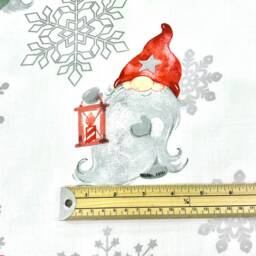 973. Handmade Skating Christmas Elves On White 100% Cotton Cushion Cover. Various Sizes - thumbnail 2