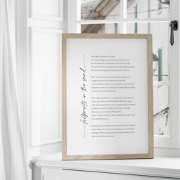 Footprints in The Sand Poem - Inspirational Print Christian Prayer Religious Wall Art Mindful Home Decor Unframed - thumbnail 2