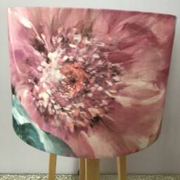 Lani Hibiscus, 20cm, 30cm, 40cm Drum Lampshade/Pendant Shade. Teal, Pink Home Decor - thumbnail 3