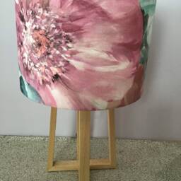 Lani Hibiscus, 20cm, 30cm, 40cm Drum Lampshade/Pendant Shade. Teal, Pink Home Decor - thumbnail 4