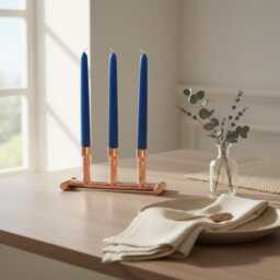 stack Handcrafted Copper Candle Holder - thumbnail 2