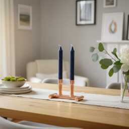 stack Handcrafted Copper Candle Holder - thumbnail 3