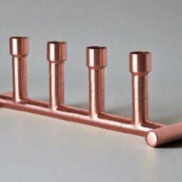 Handmade Copper Candle Holder Modern Table Centerpiece - thumbnail 2