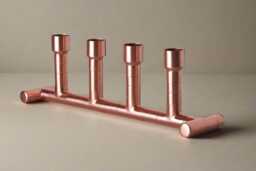 Handmade Copper Candle Holder Modern Table Centerpiece
