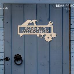 Personalised Wooden Workshop Sign Layered Wall Decor - thumbnail 2